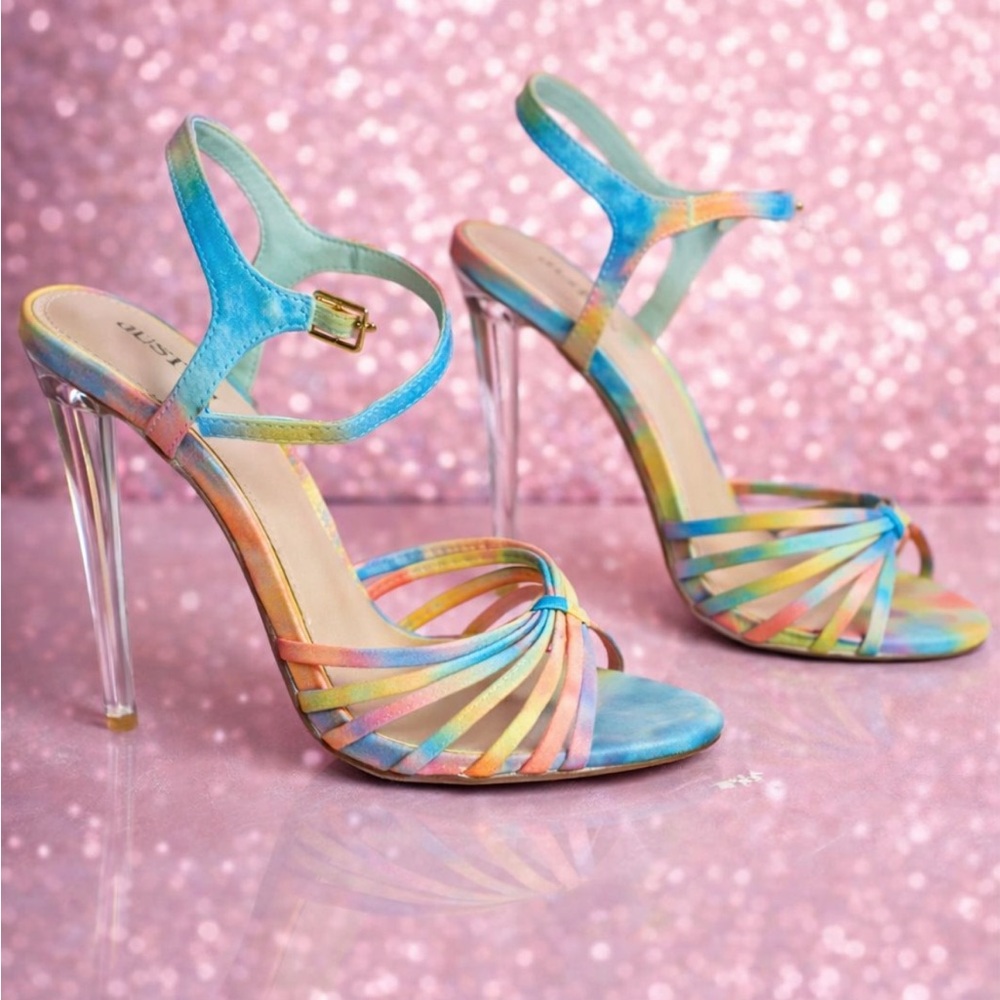 JustFab Vibrant Strappy Heels